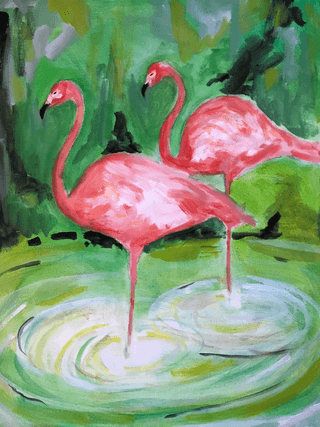Flamingo Pair